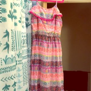 Girls multi color maxi dress